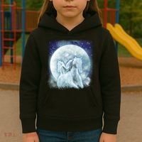 Mystic Unicorn Moon Kids Hoodie thumb 3