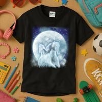 Mystic Unicorn Moon Kids T-Shirt thumb 3