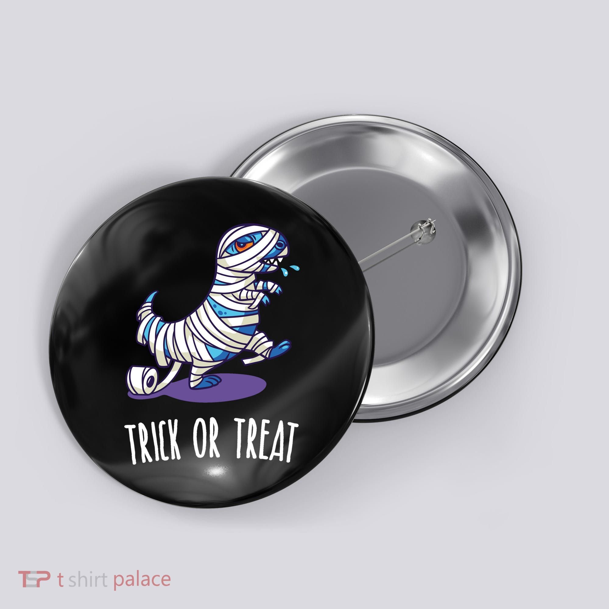 Mummy Dinosaur Button