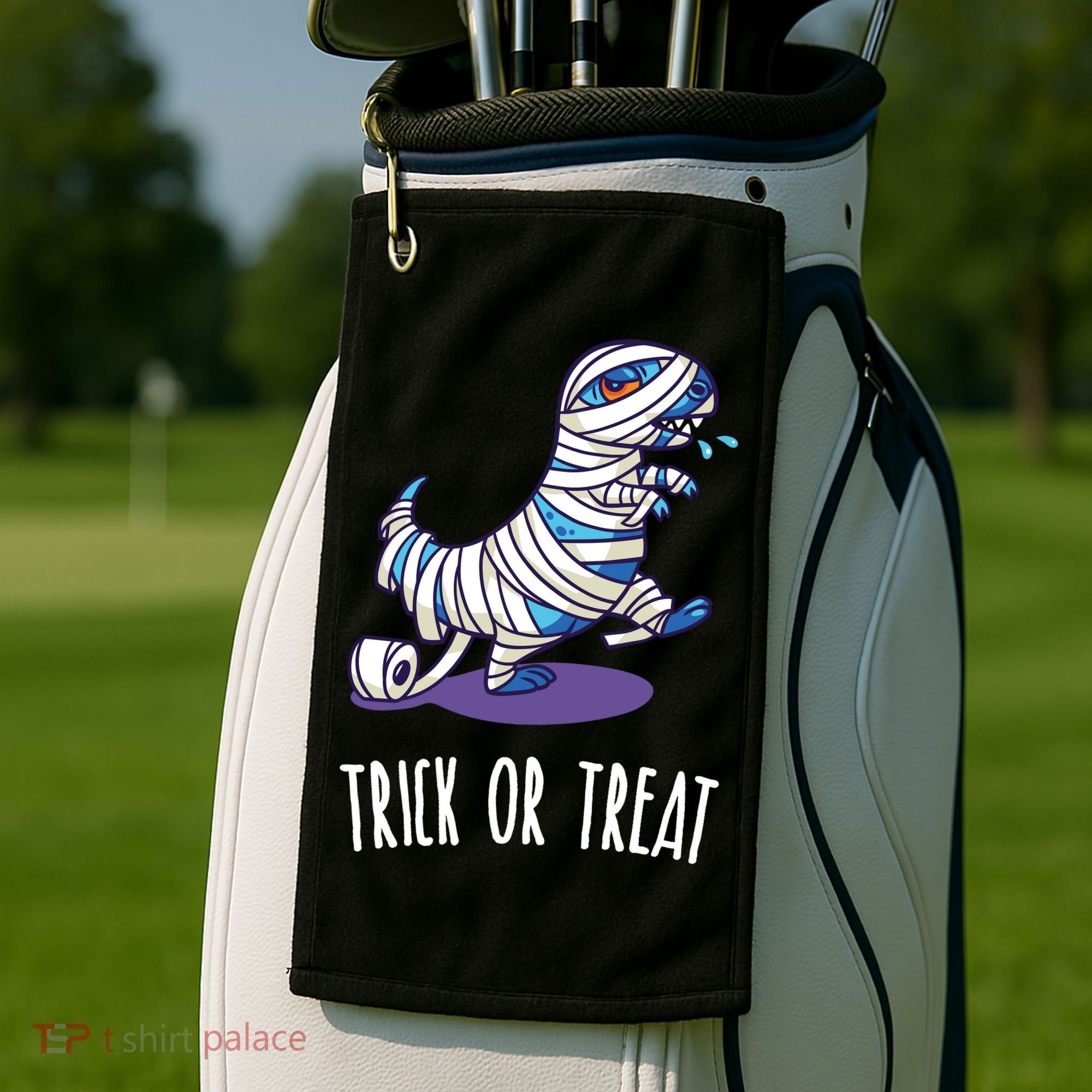 Mummy Dinosaur Golf Towel
