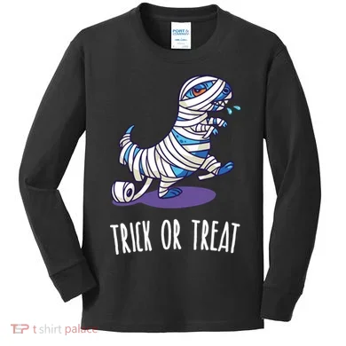 Mummy Dinosaur Kids Long Sleeve Shirt