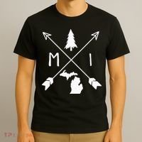 Michigan Up North Home State Midwest Vintage Retro T-Shirt thumb 3