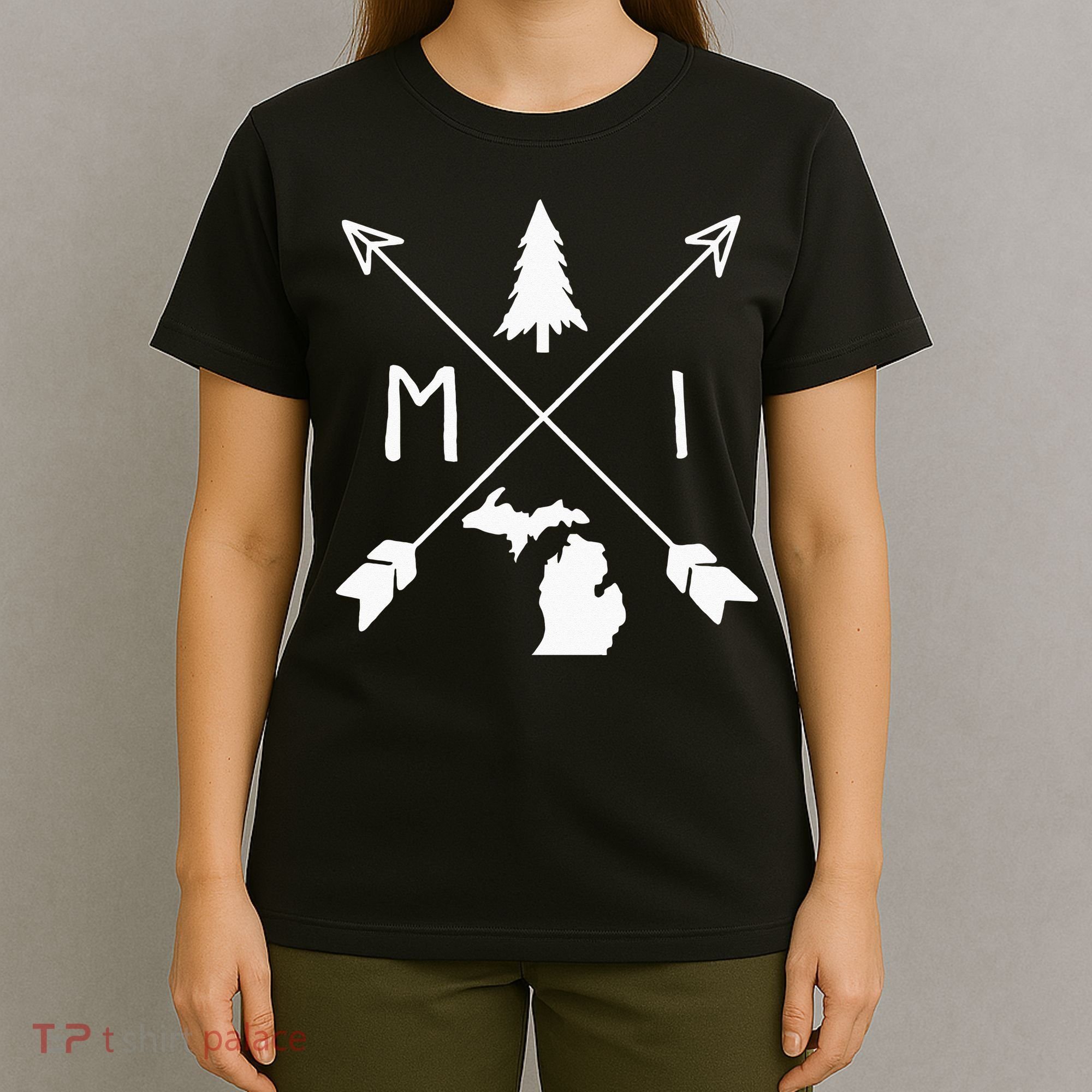 Michigan Up North Home State Midwest Vintage Retro T-Shirt