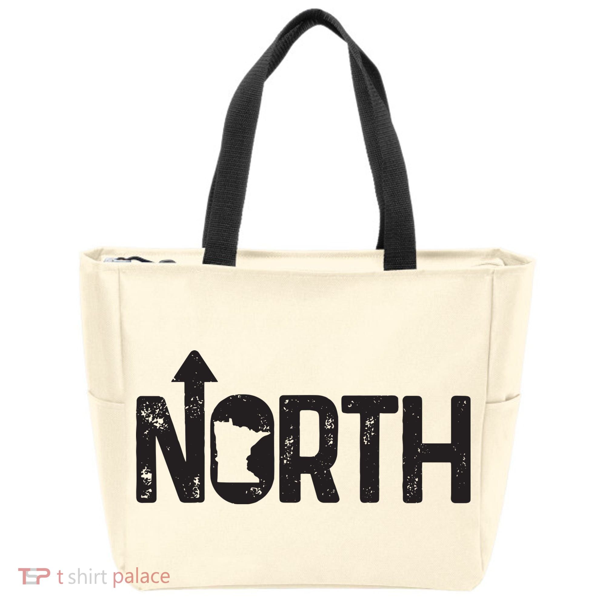Minnesota Up North State Map Pride Gift Tote Bag