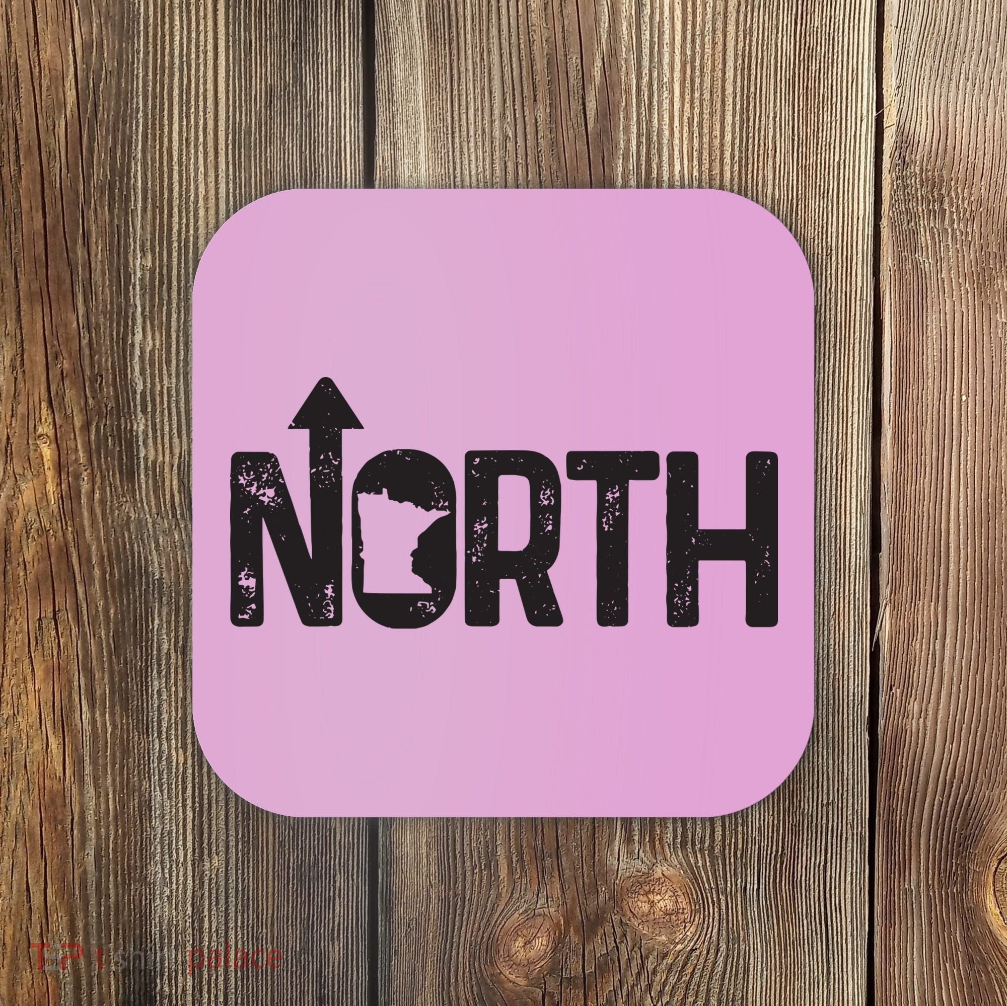 Minnesota Up North State Map Pride Gift Coaster