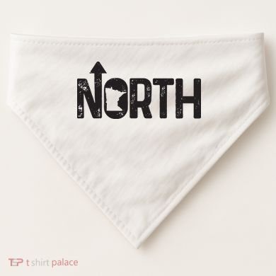 Minnesota Up North State Map Pride Gift USA-Made Doggie Bandana
