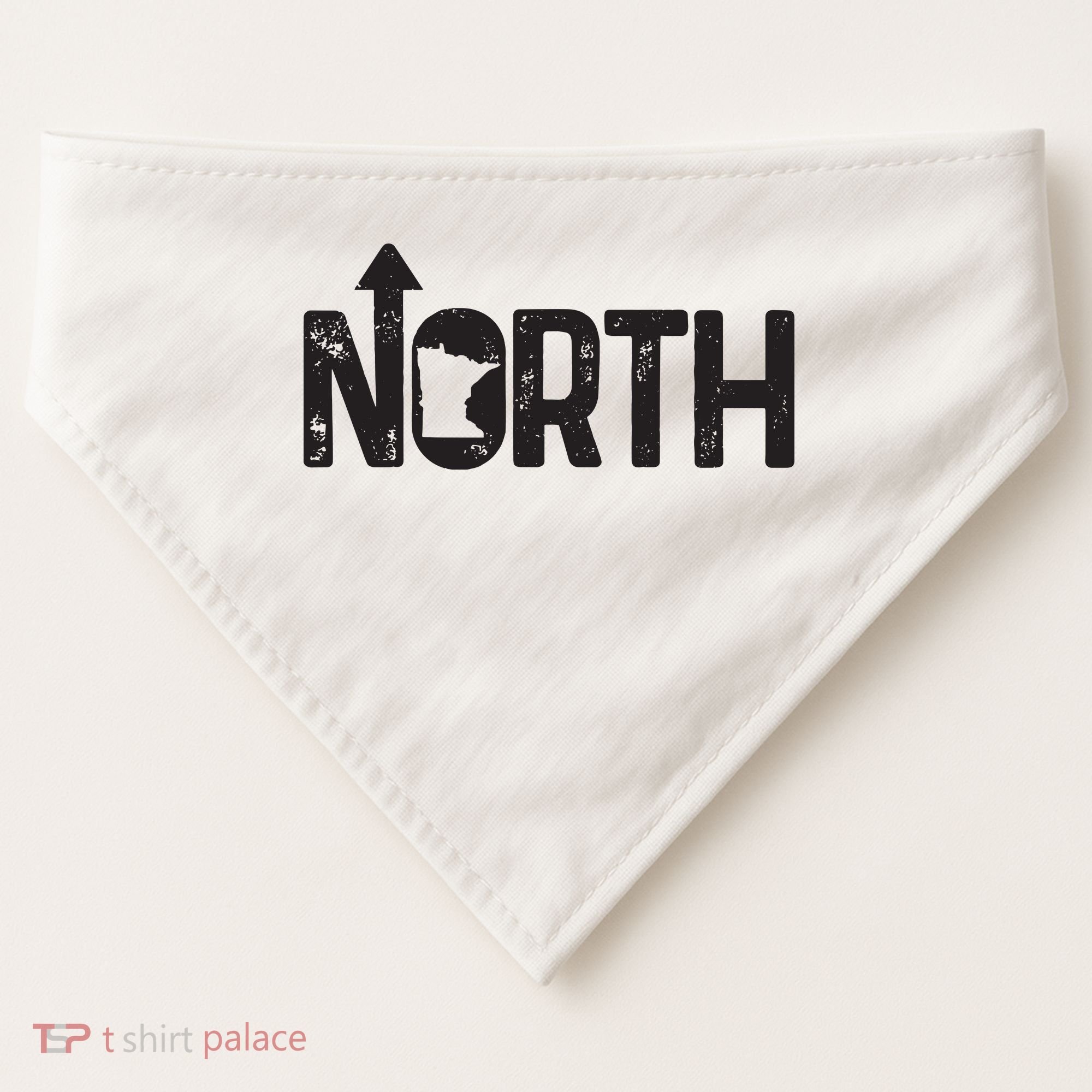 Minnesota Up North State Map Pride Gift USA-Made Doggie Bandana