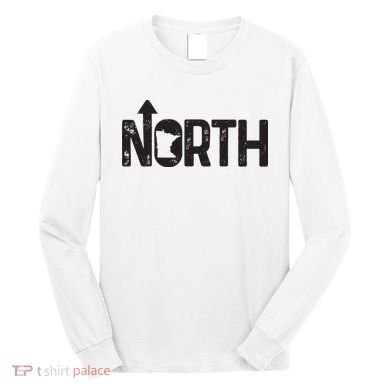 Minnesota Up North State Map Pride Gift Long Sleeve Shirt