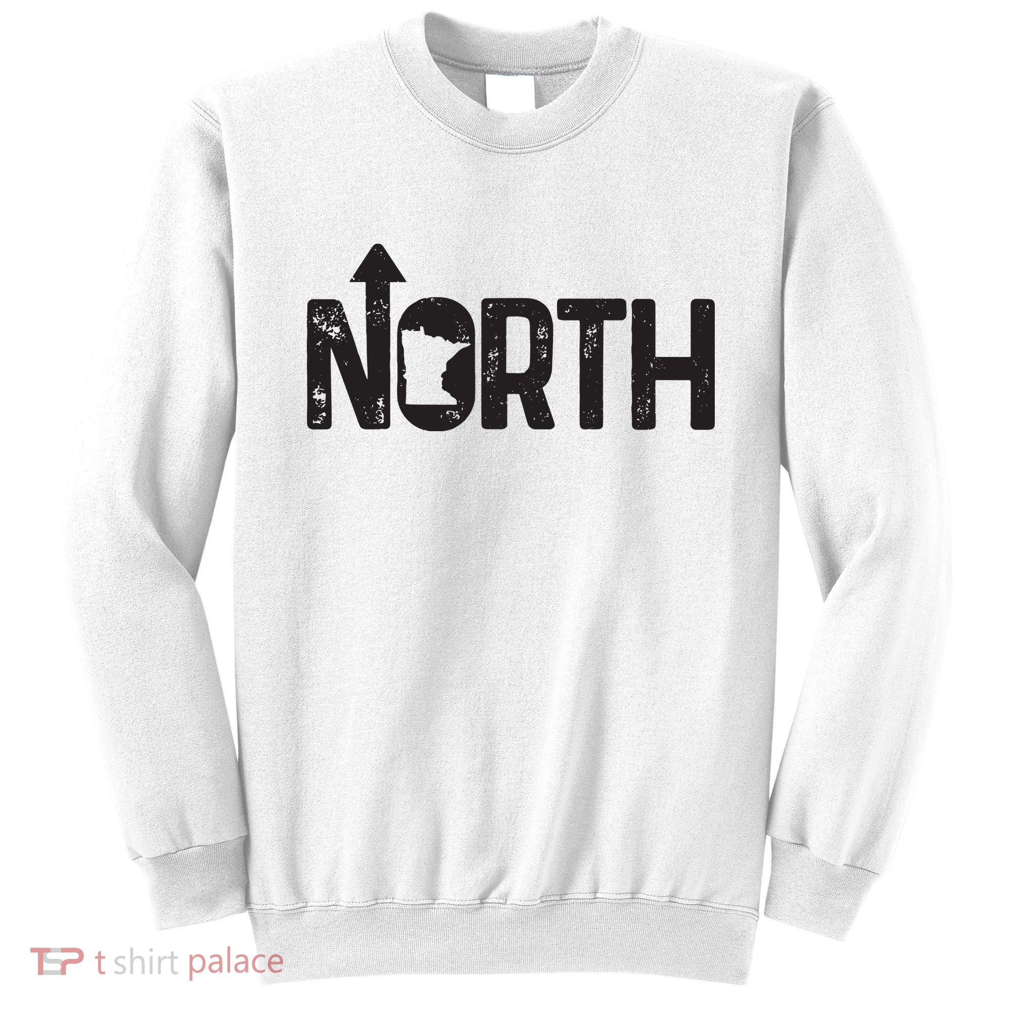 Minnesota Up North State Map Pride Gift Sweatshirt