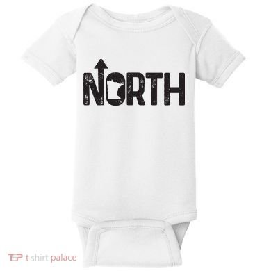 Minnesota Up North State Map Pride Gift Baby Bodysuit