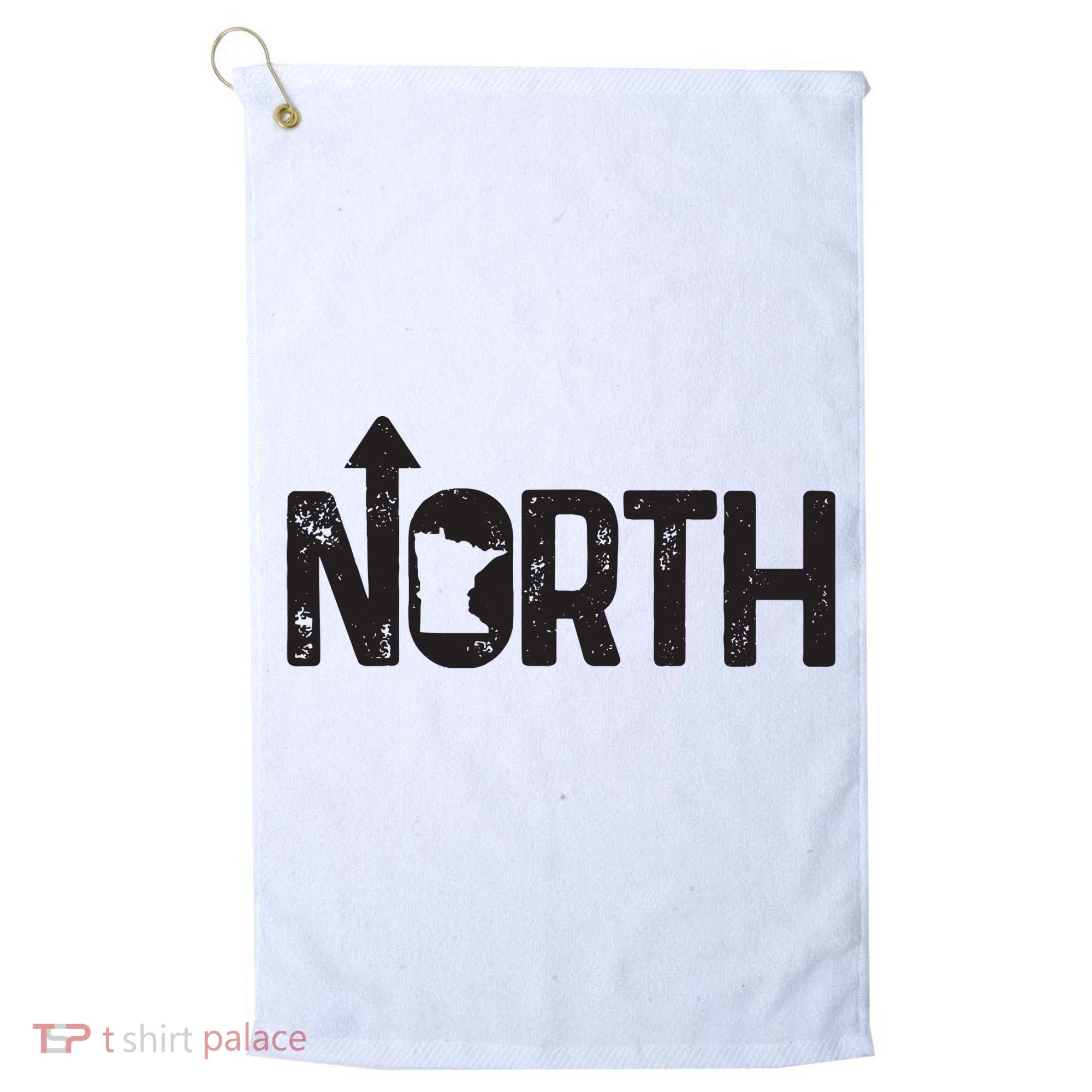 Minnesota Up North State Map Pride Gift Golf Towel