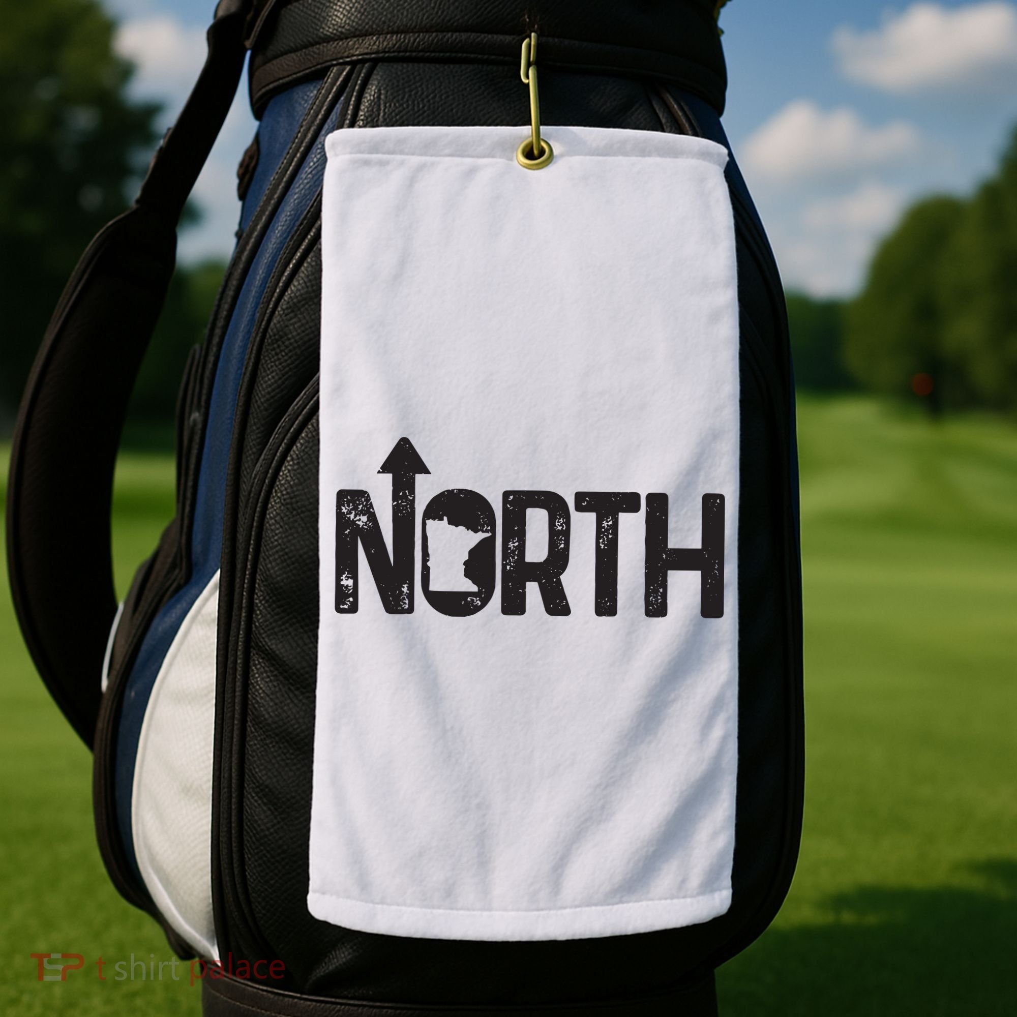 Minnesota Up North State Map Pride Gift Golf Towel