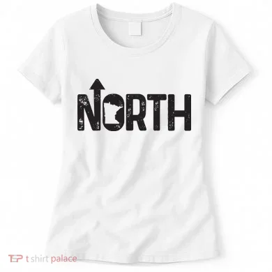 Minnesota Up North State Map Pride Gift Women's T-Shirt