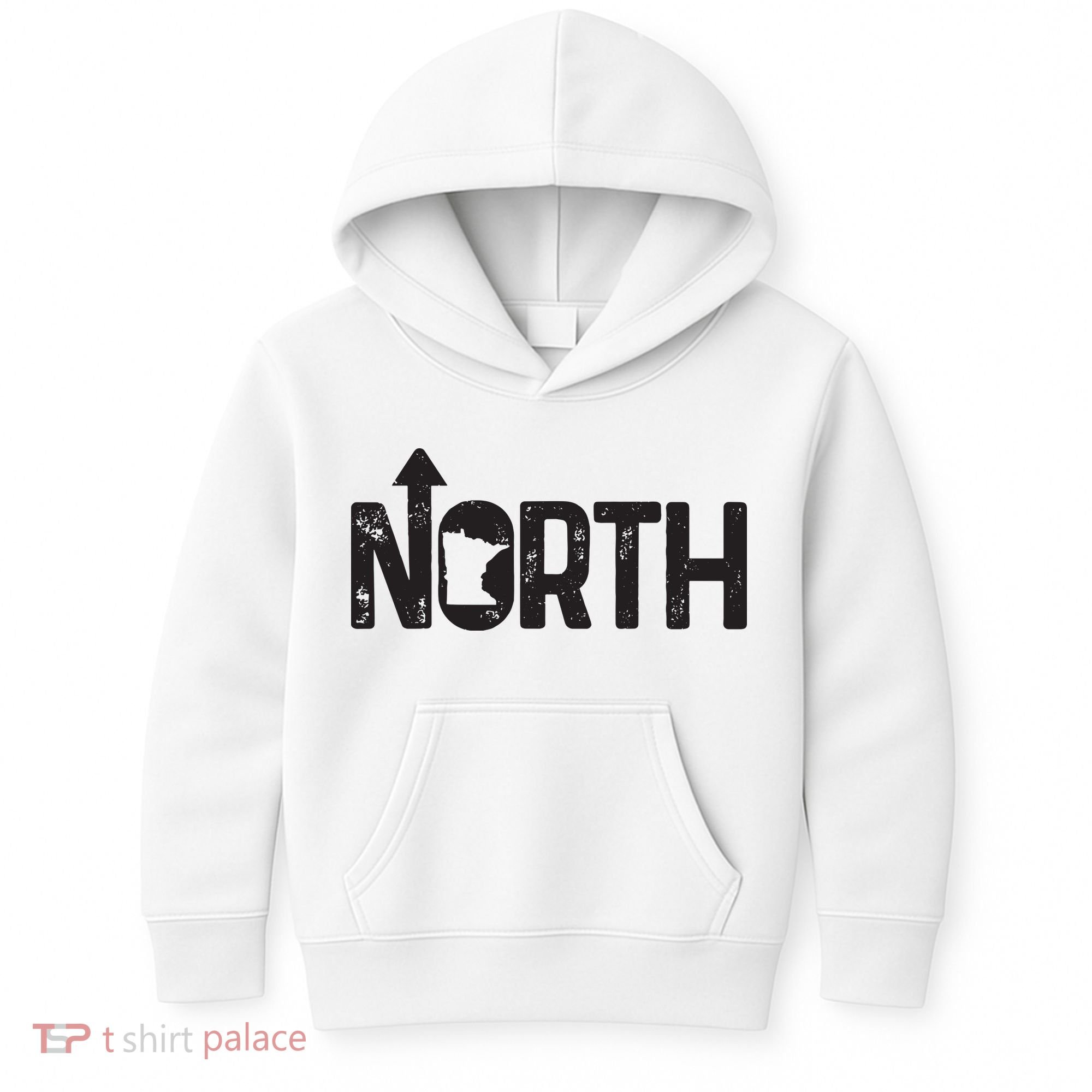 Minnesota Up North State Map Pride Gift Kids Hoodie
