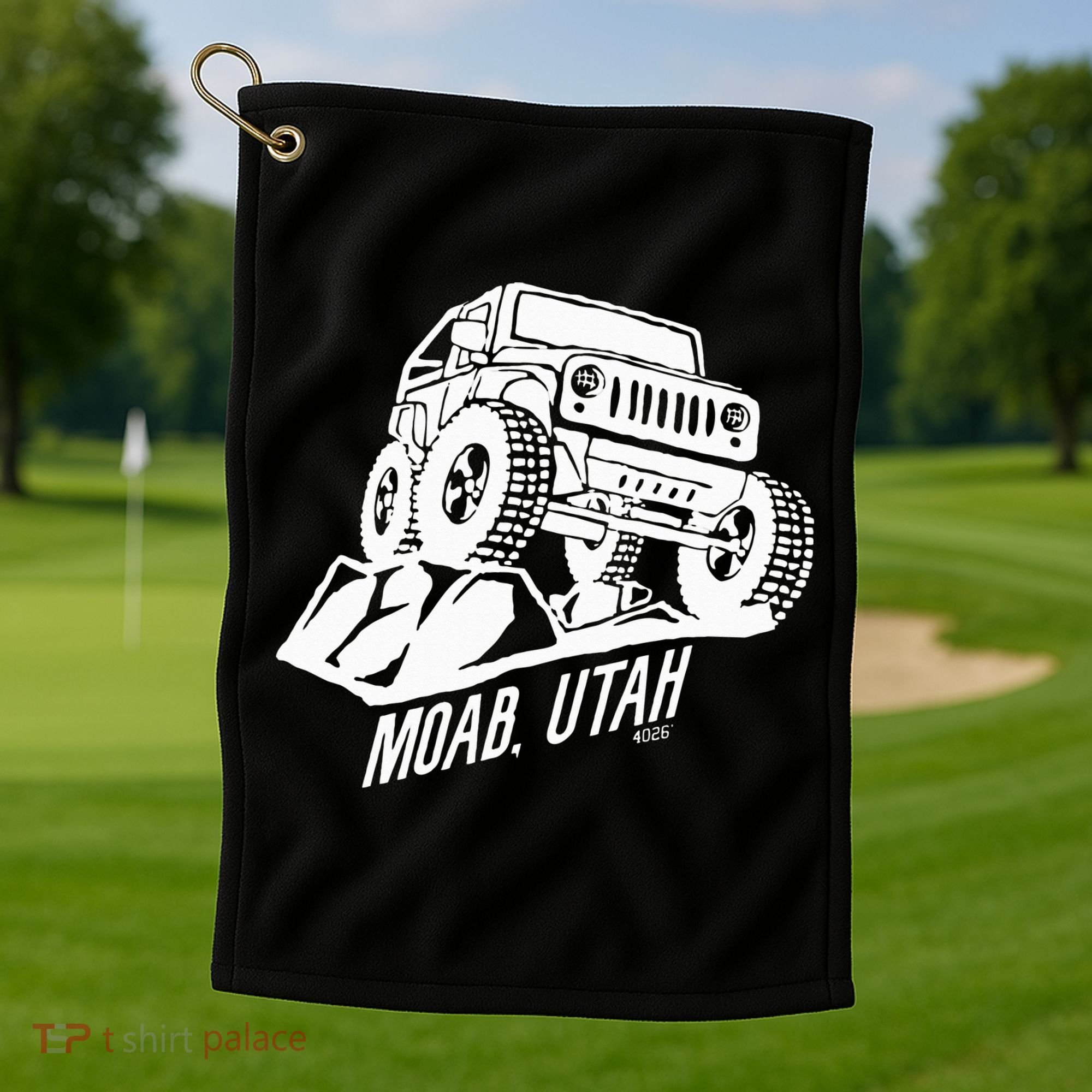 Moab Utah Off Road Desert Adventure Golf Towel