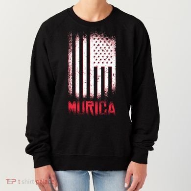 Murica American Flag Patriotic Women's Sweatshirt