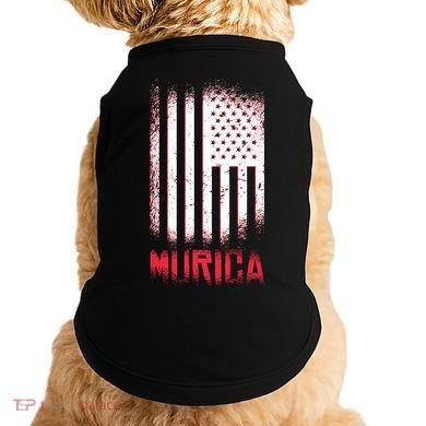 Murica American Flag Patriotic Doggie Tank