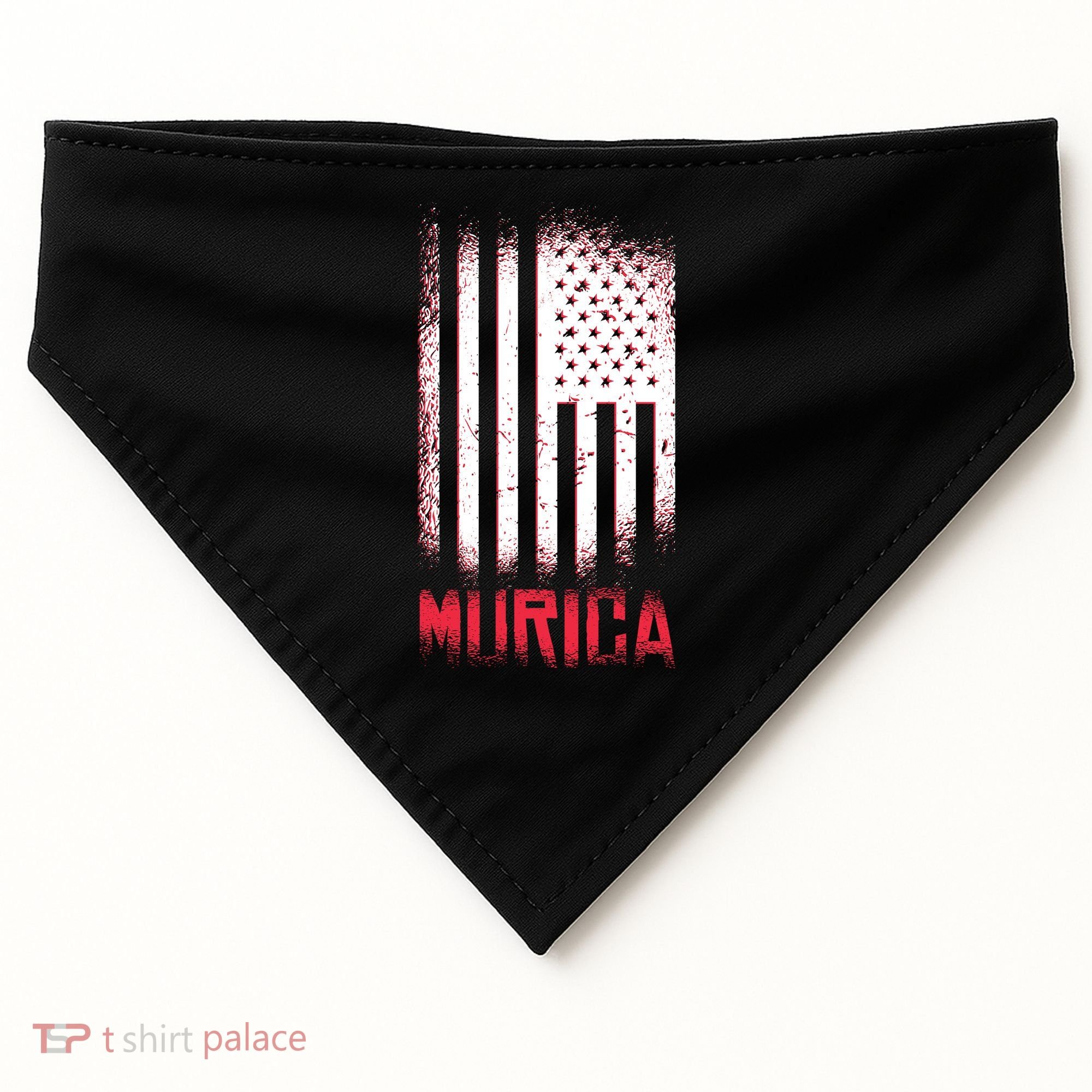 Murica American Flag Patriotic USA-Made Doggie Bandana