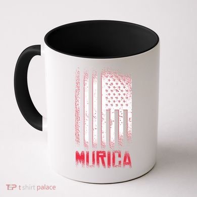 Murica American Flag Patriotic Coffee Mug