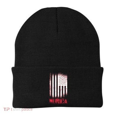 Murica American Flag Patriotic Beanie