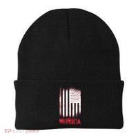 Murica American Flag Patriotic Beanie thumb 0