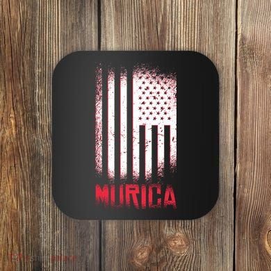 Murica American Flag Patriotic Coaster