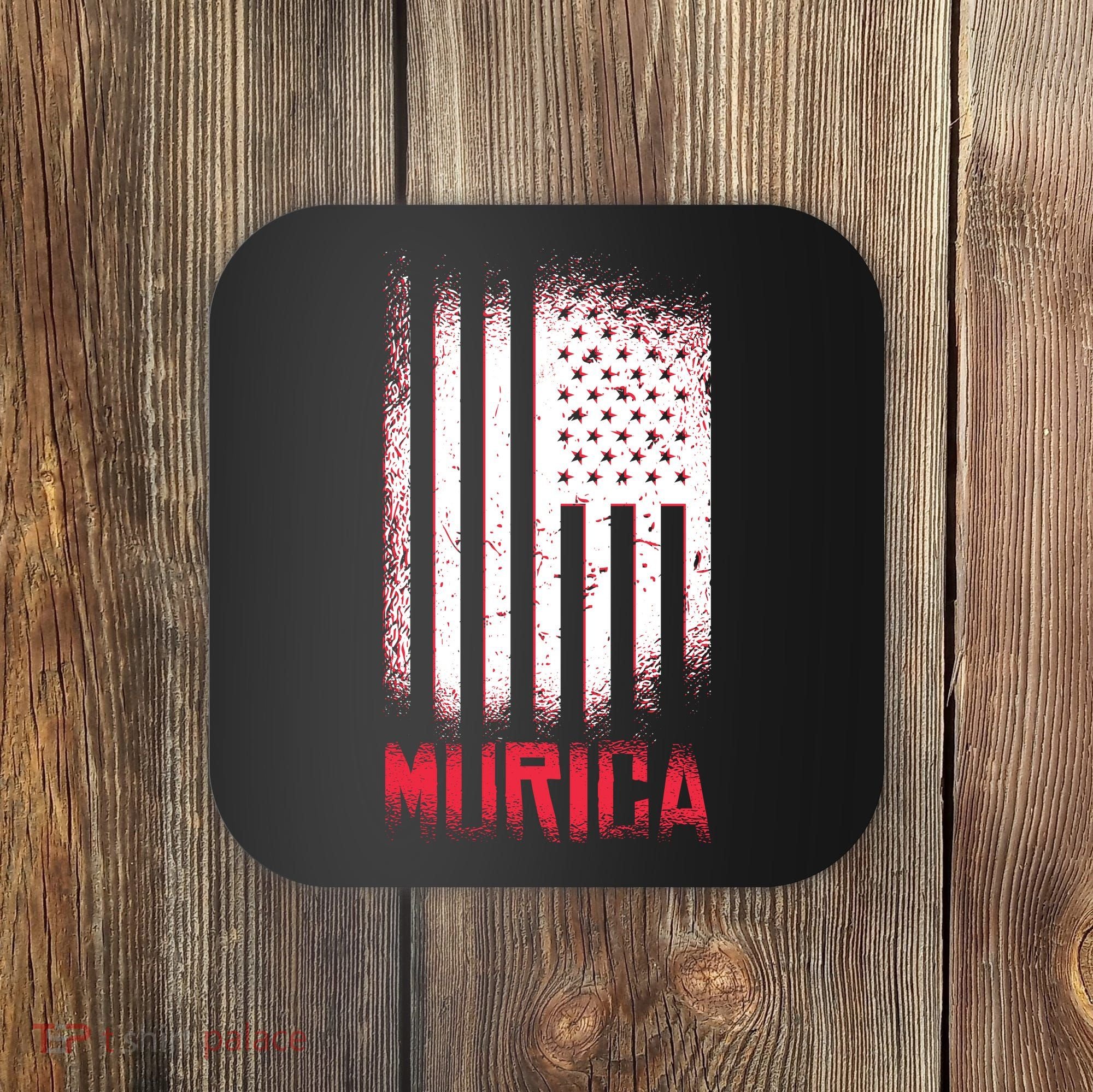 Murica American Flag Patriotic Coaster