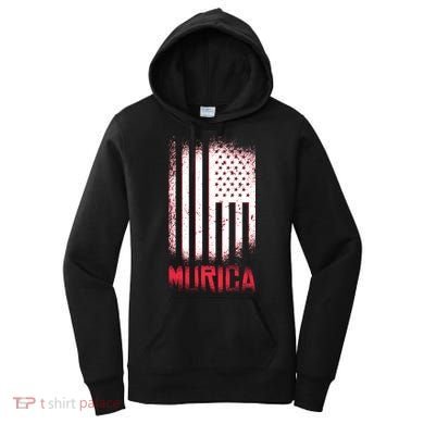 Murica American Flag Patriotic Women's Hoodie