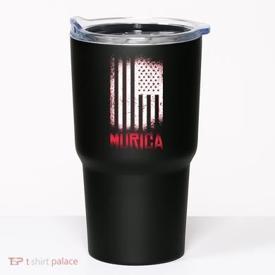 Murica American Flag Patriotic Tumbler