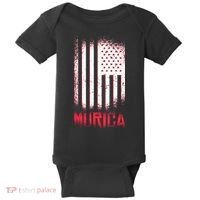 Murica American Flag Patriotic Baby Bodysuit thumb 0
