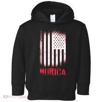 Murica American Flag Patriotic Toddler Hoodie thumb 0