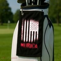 Murica American Flag Patriotic Golf Towel thumb 2