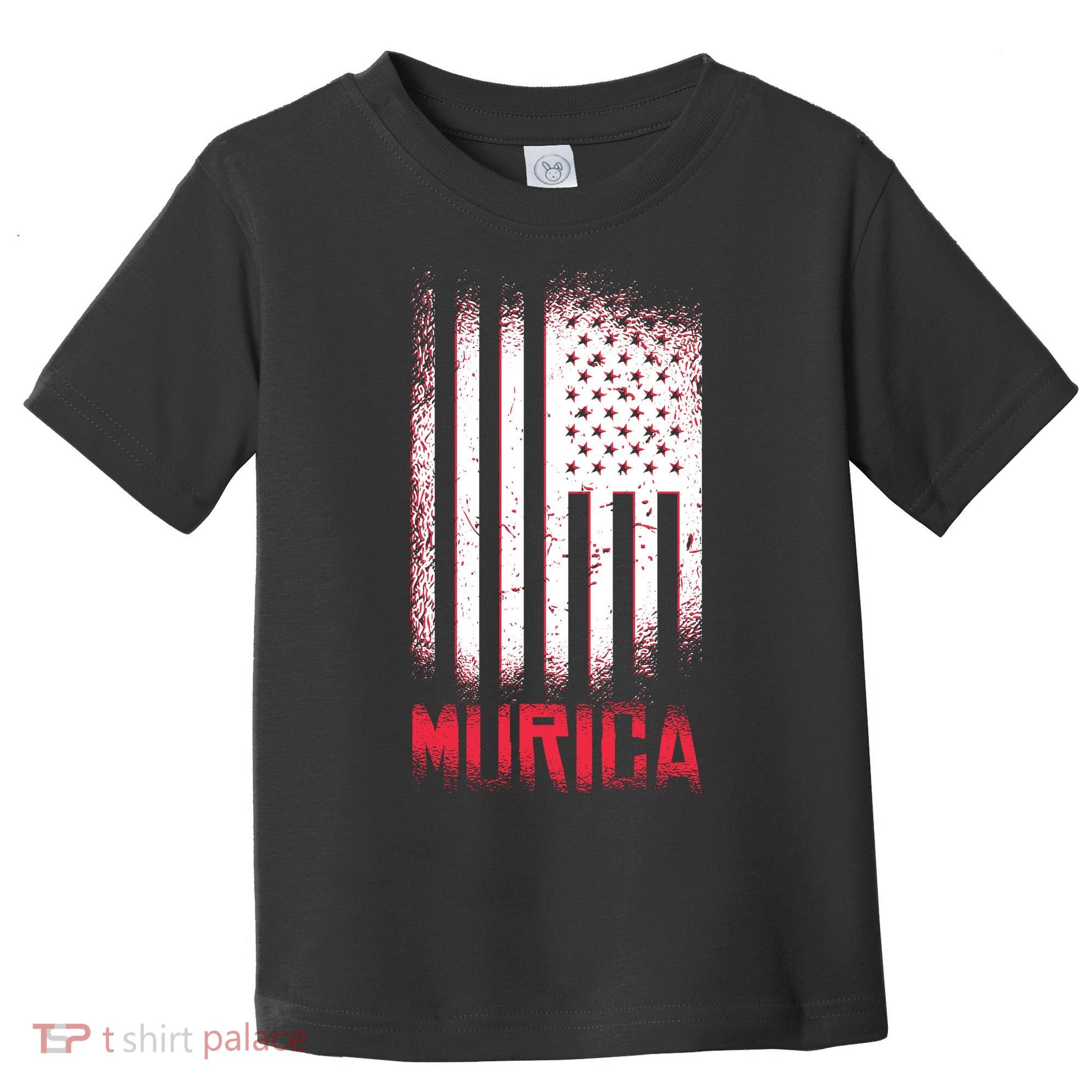 Murica American Flag Patriotic Toddler T-Shirt