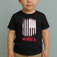 Murica American Flag Patriotic Toddler T-Shirt thumb 2