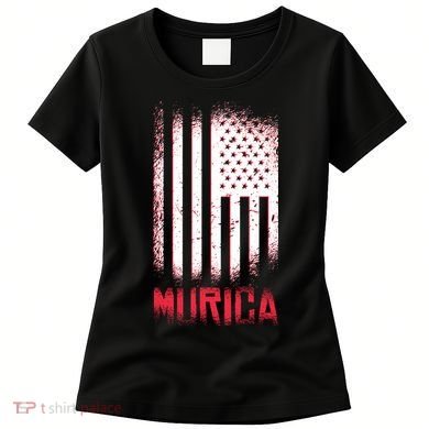 Murica American Flag Patriotic Women's T-Shirt