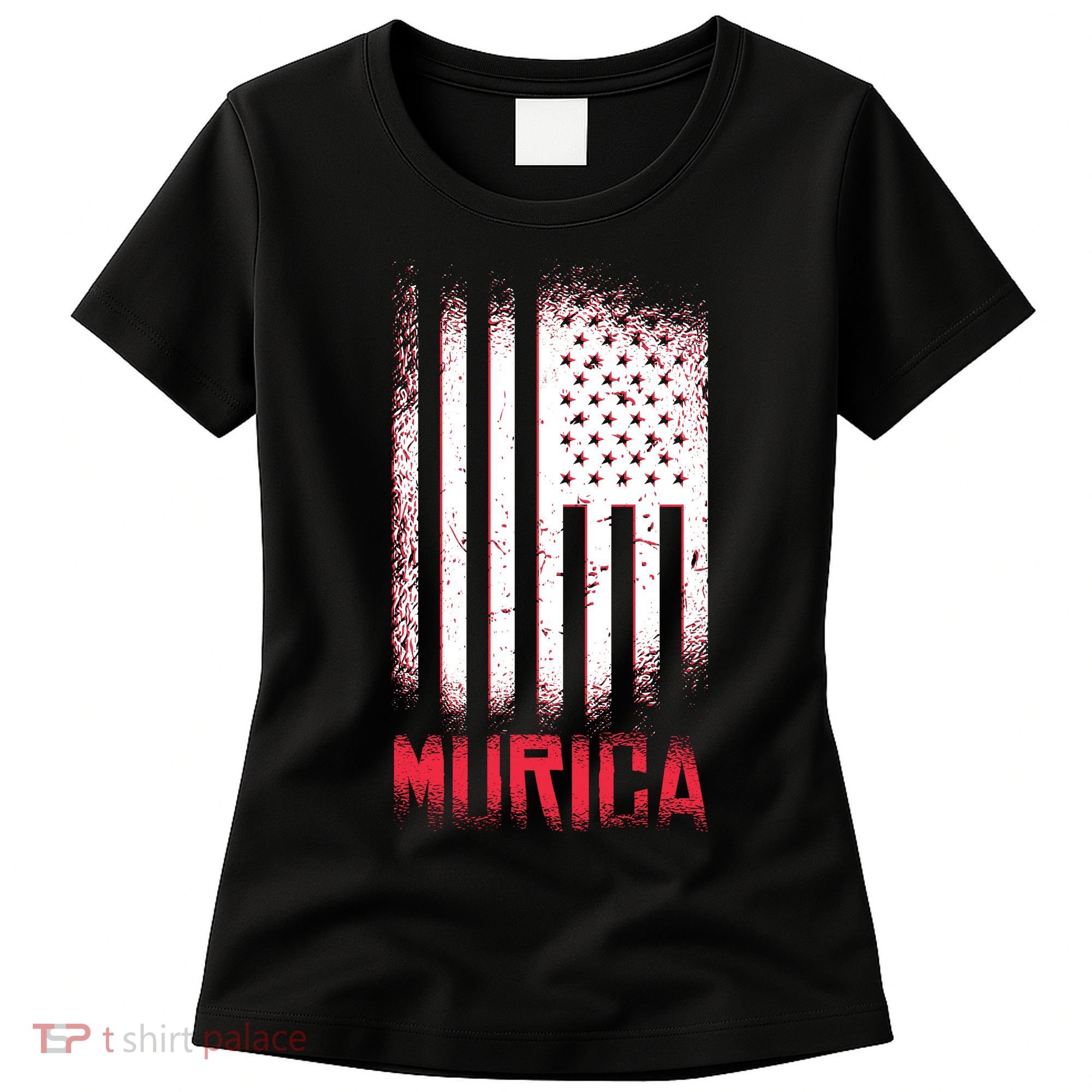 Murica American Flag Patriotic Women's T-Shirt