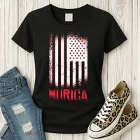 Murica American Flag Patriotic Women's T-Shirt thumb 3