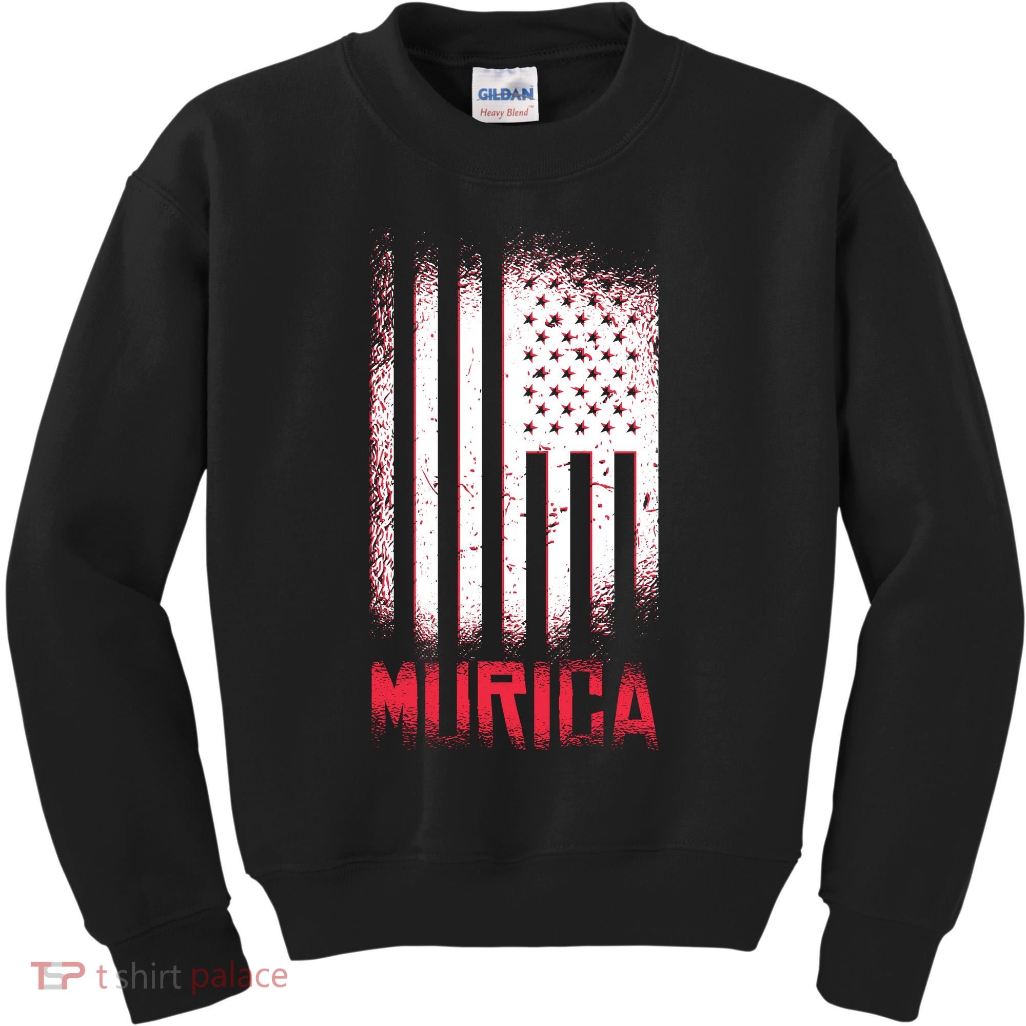 Murica American Flag Patriotic Kids Sweatshirt