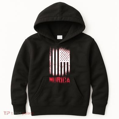 Murica American Flag Patriotic Kids Hoodie