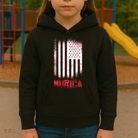 Murica American Flag Patriotic Kids Hoodie thumb 3