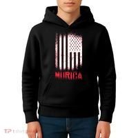 Murica American Flag Patriotic Kids Hoodie thumb 4
