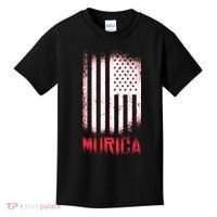 Murica American Flag Patriotic Kids T-Shirt thumb 0
