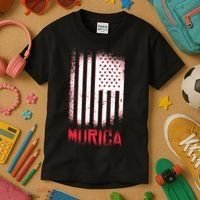 Murica American Flag Patriotic Kids T-Shirt thumb 3