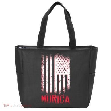 Murica American Flag Patriotic Tote Bag