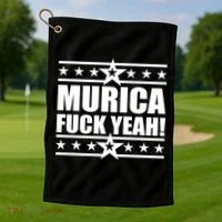 Murica F*ck Yeah! Golf Towel thumb 1