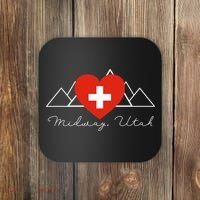 Midway Utah Swiss Days Suisse Flag Switzerland Flag Coaster thumb 0