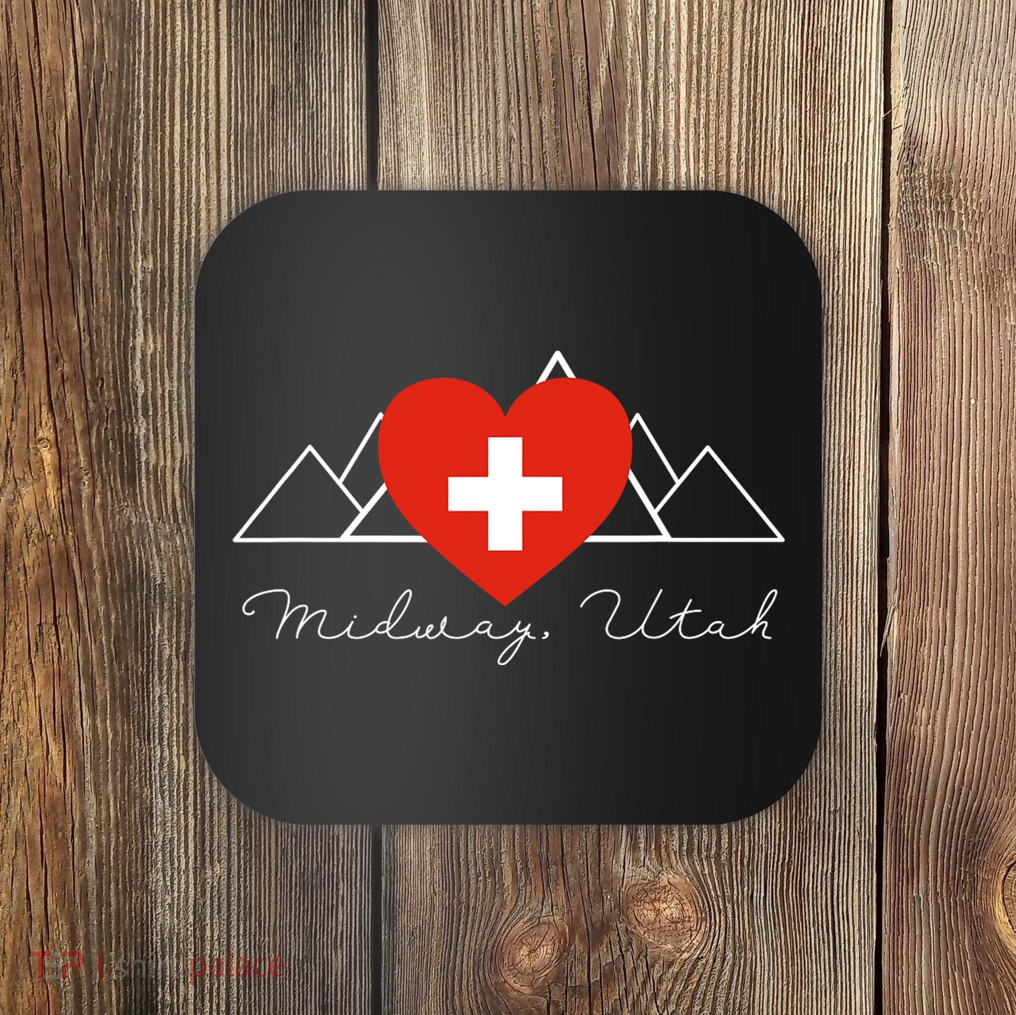 Midway Utah Swiss Days Suisse Flag Switzerland Flag Coaster