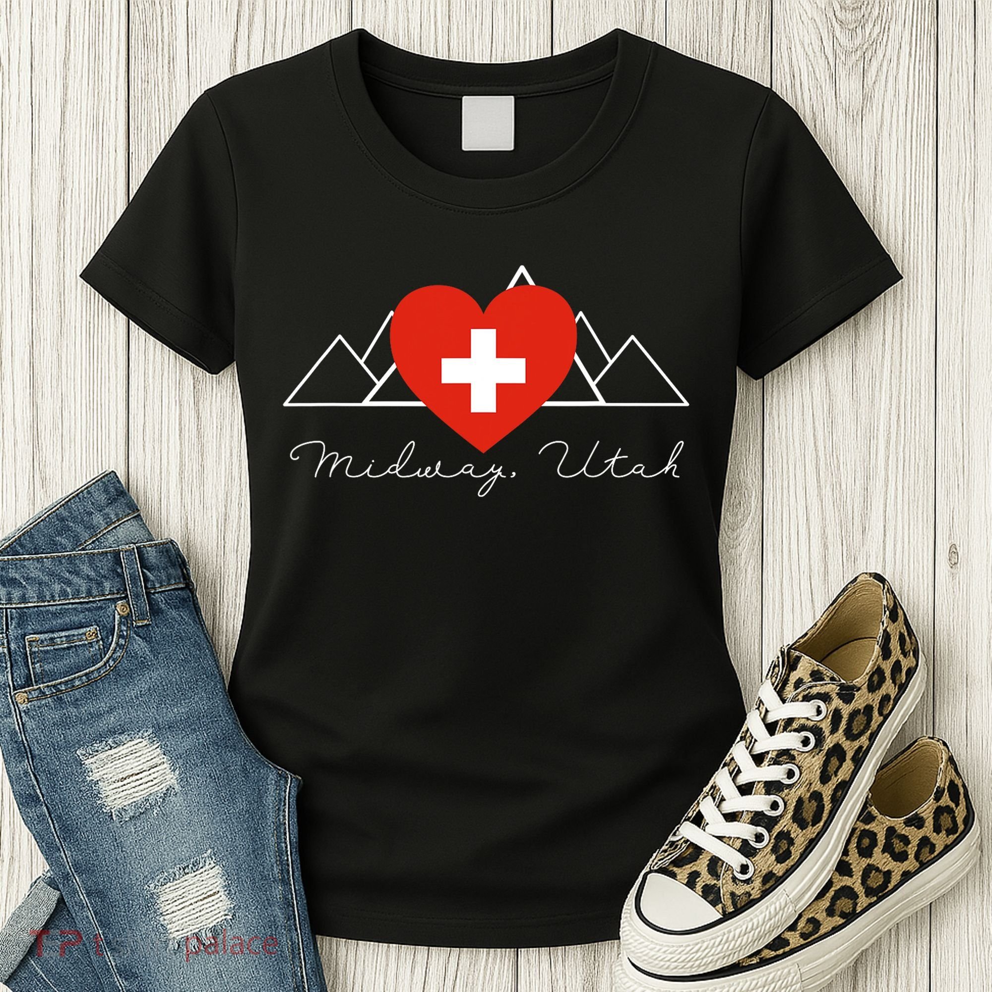 Midway Utah Swiss Days Suisse Flag Switzerland Flag Women's T-Shirt