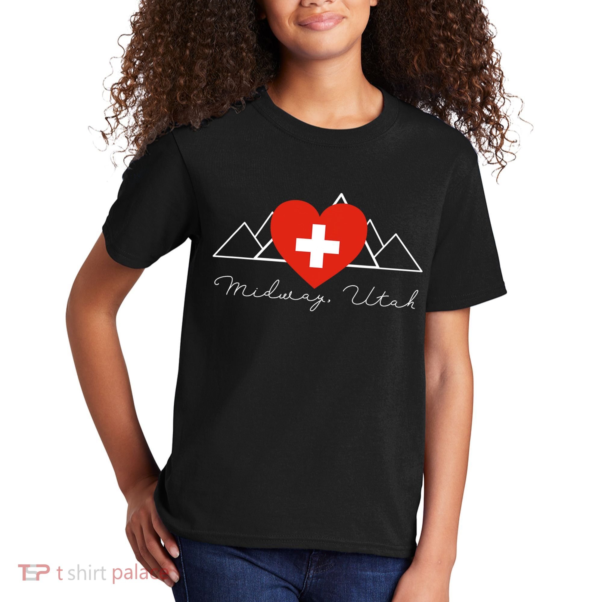 Midway Utah Swiss Days Suisse Flag Switzerland Flag Kids T-Shirt