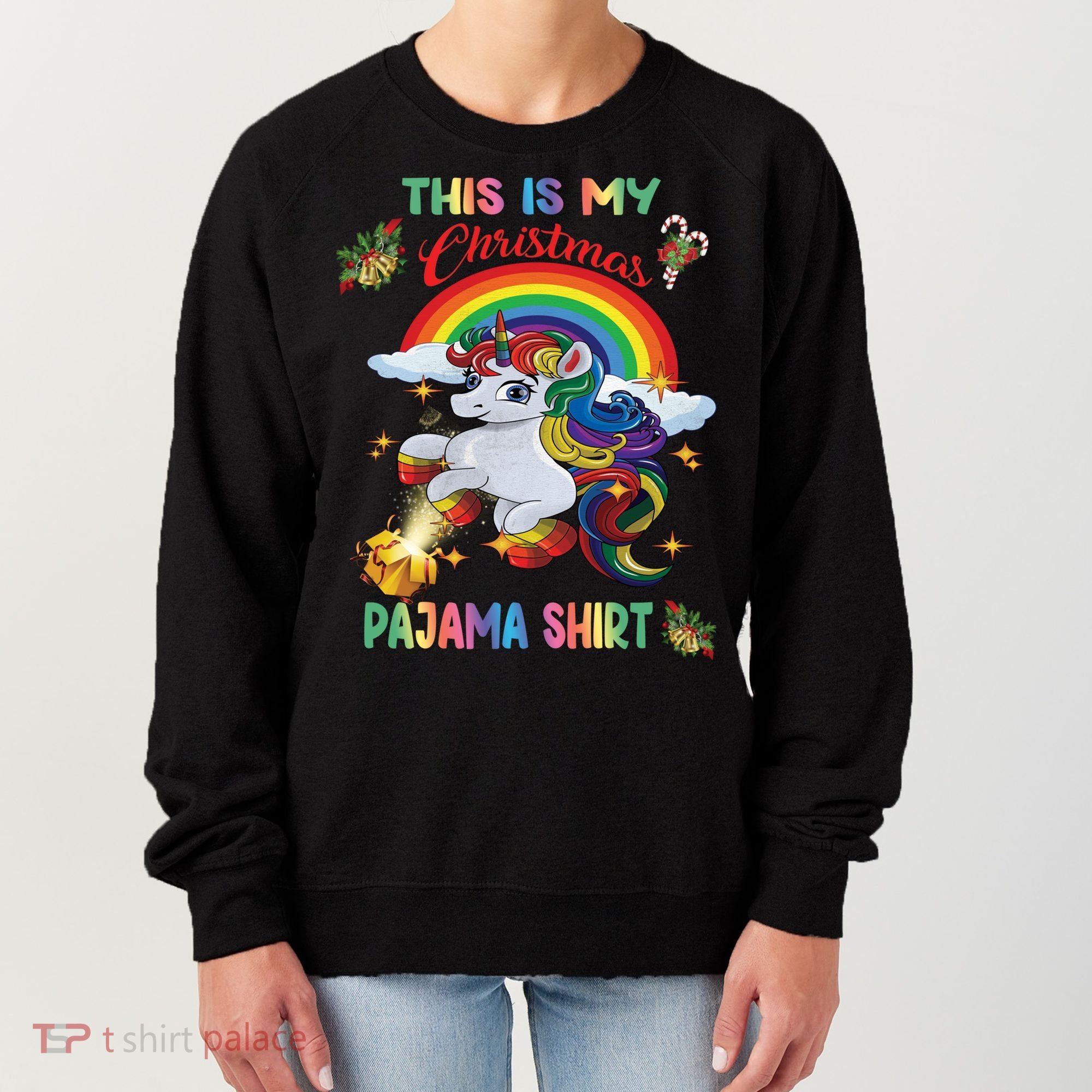 Magical Unicorn Squad This Is My Christmas Pajama Gift Women's Sweatshirt